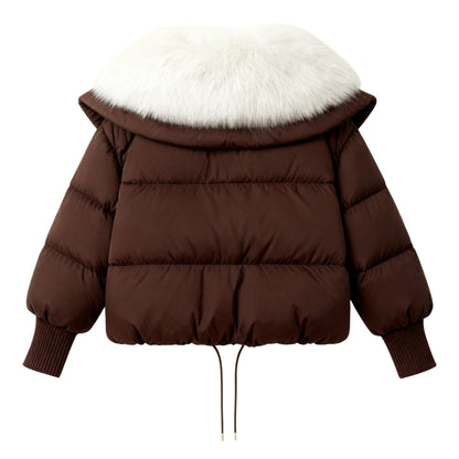 Noosa | Oversized Duck Down Puffer Coat with Fur Collar