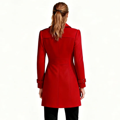 Demi | Tailored Belted Structured Wool Winter Coat