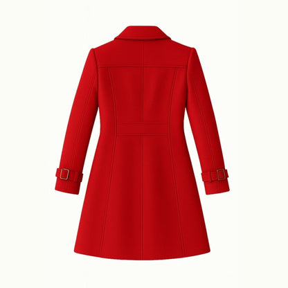Demi | Tailored Belted Structured Wool Winter Coat