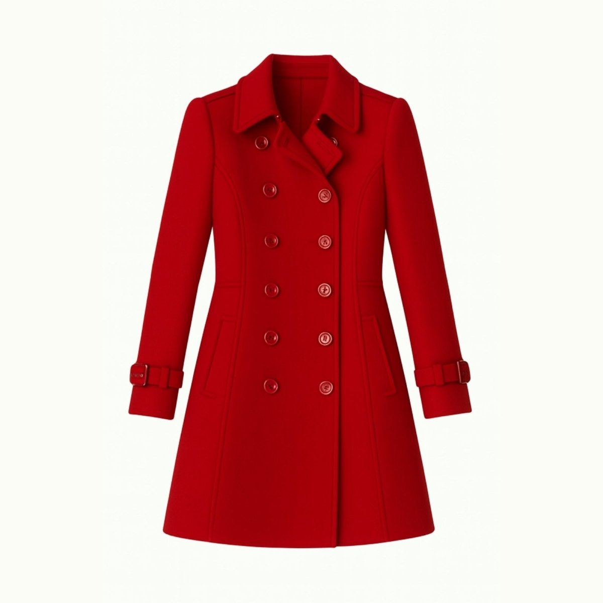 Demi | Tailored Belted Structured Wool Winter Coat