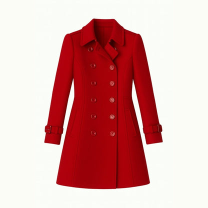 Demi | Tailored Belted Structured Wool Winter Coat