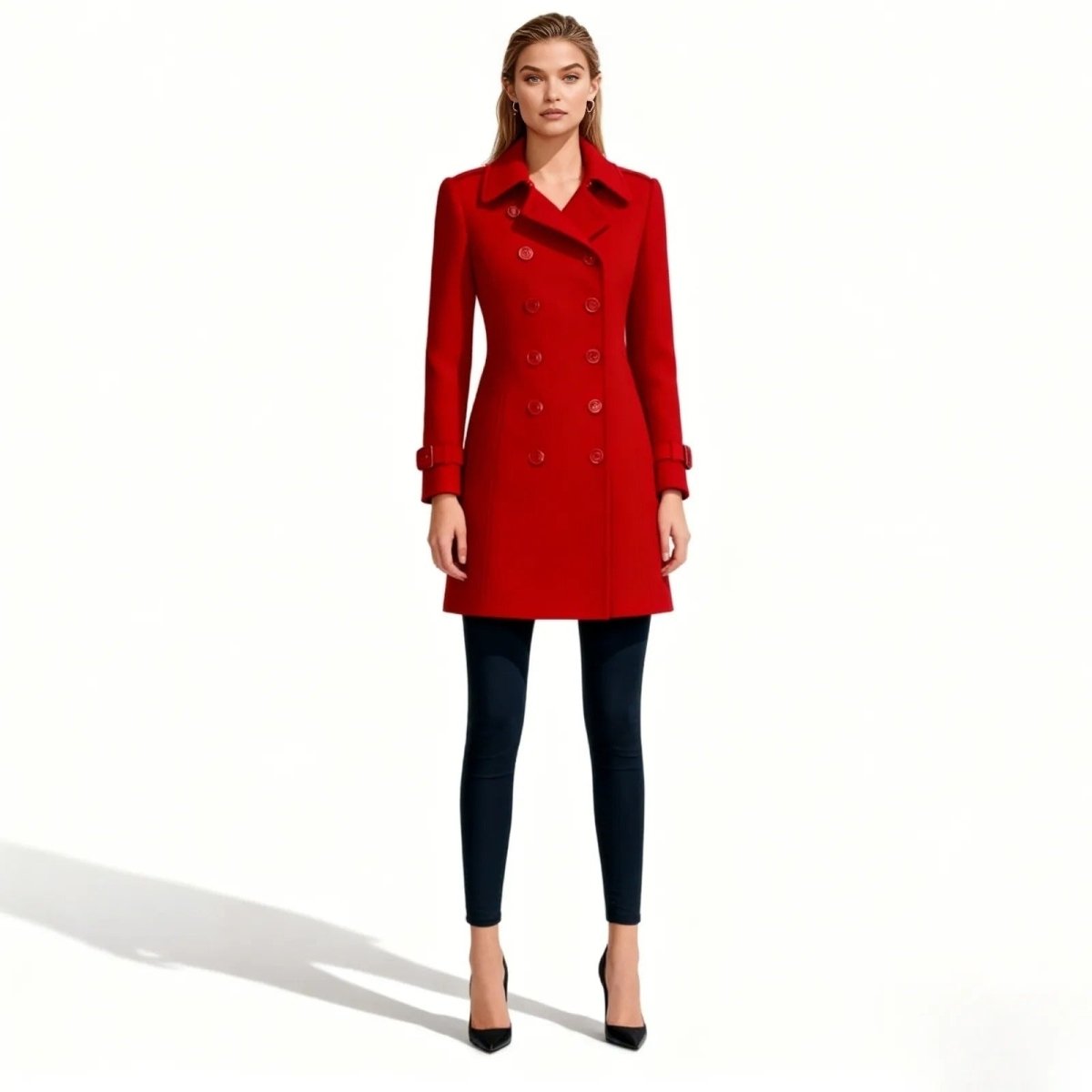 Demi | Tailored Belted Structured Wool Winter Coat