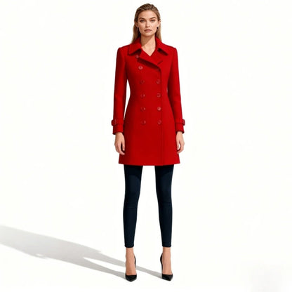 Demi | Tailored Belted Structured Wool Winter Coat