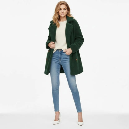 Brielle | Plush Bouclé Structured Wool Coat