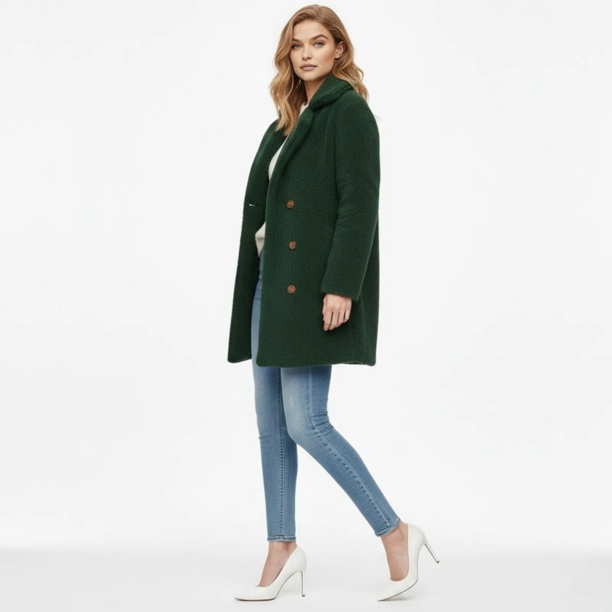 Brielle | Plush Bouclé Structured Wool Coat