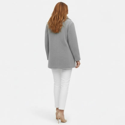 Brielle | Plush Bouclé Structured Wool Coat
