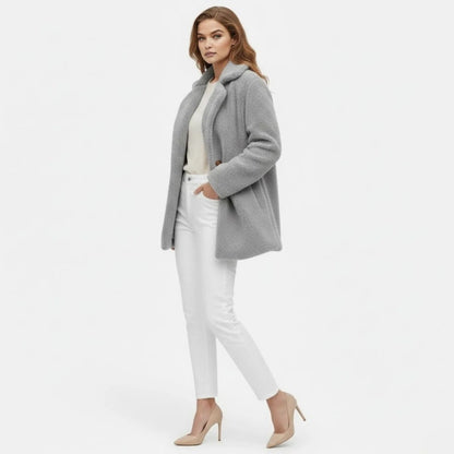 Brielle | Plush Bouclé Structured Wool Coat