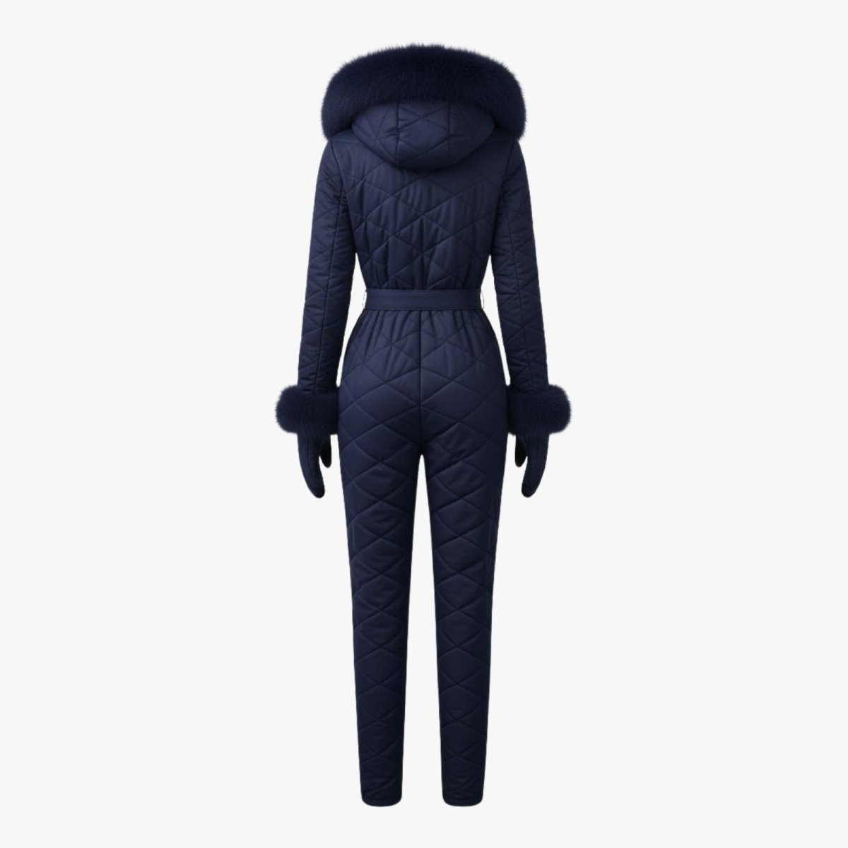 Remy | Quilted Faux Fur Trim Ski Suit