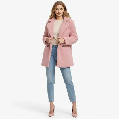 Brielle | Plush Bouclé Structured Wool Coat