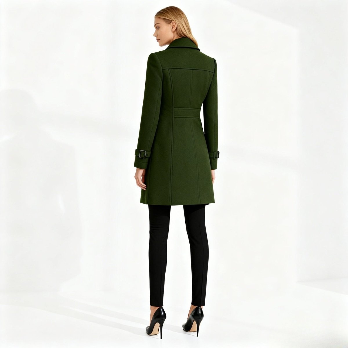 Demi | Tailored Belted Structured Wool Winter Coat