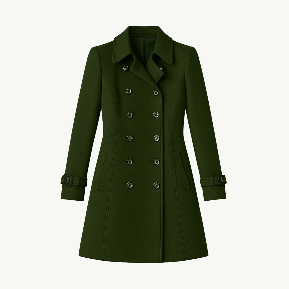 Demi | Tailored Belted Structured Wool Winter Coat