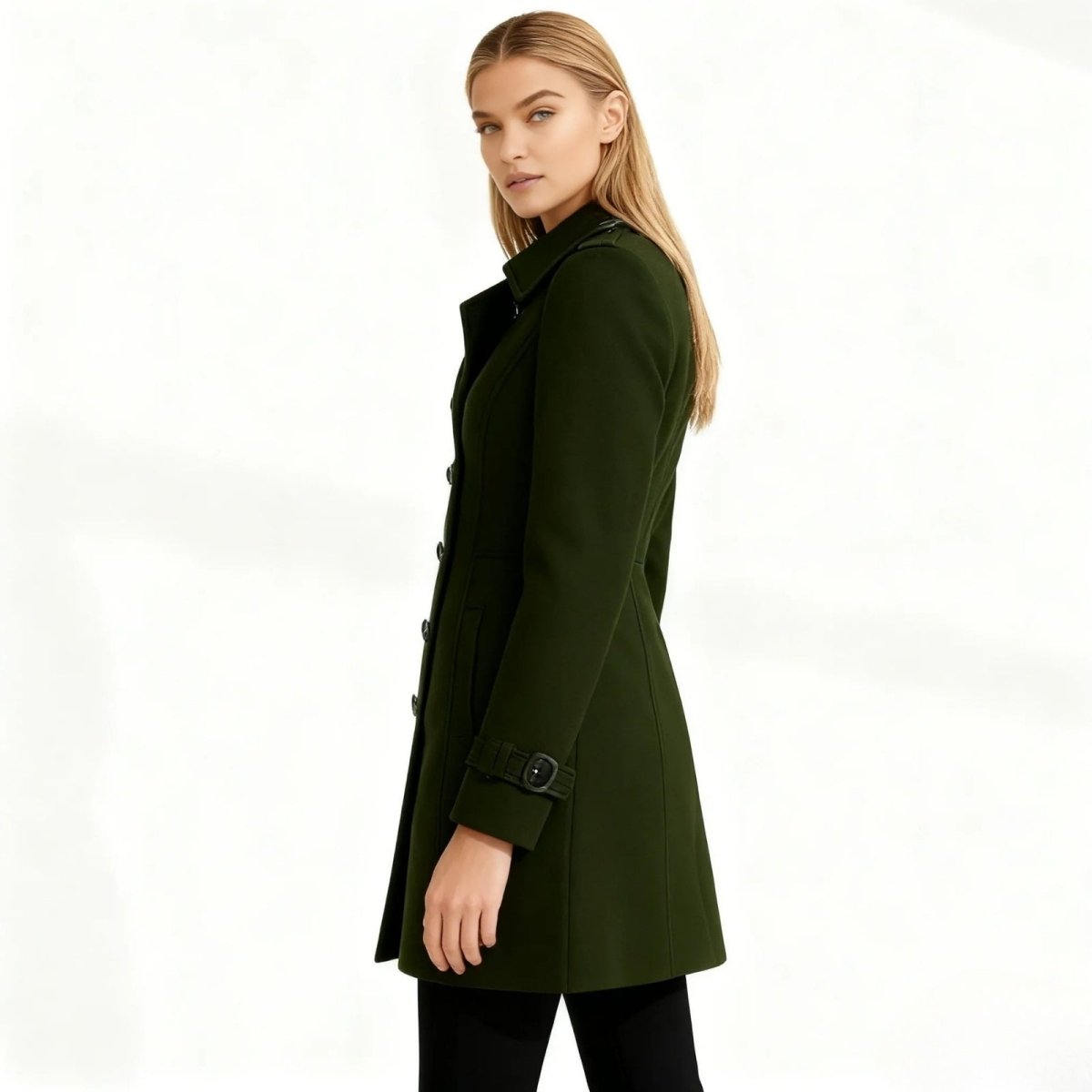 Demi | Tailored Belted Structured Wool Winter Coat