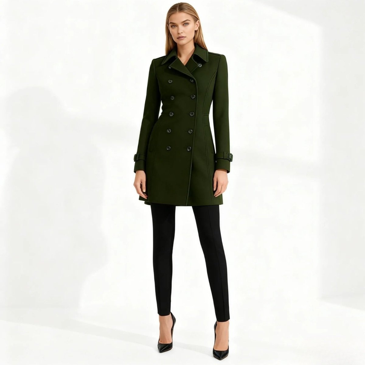 Demi | Tailored Belted Structured Wool Winter Coat