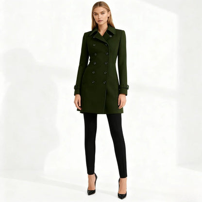 Demi | Tailored Belted Structured Wool Winter Coat