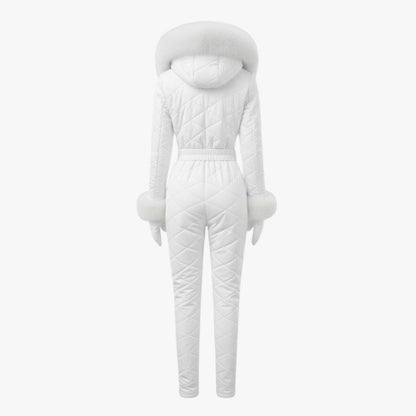 Remy | Quilted Faux Fur Trim Ski Suit