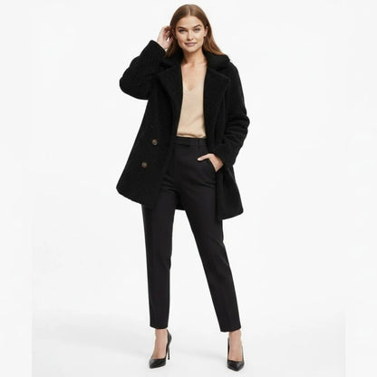 Brielle | Plush Bouclé Structured Wool Coat
