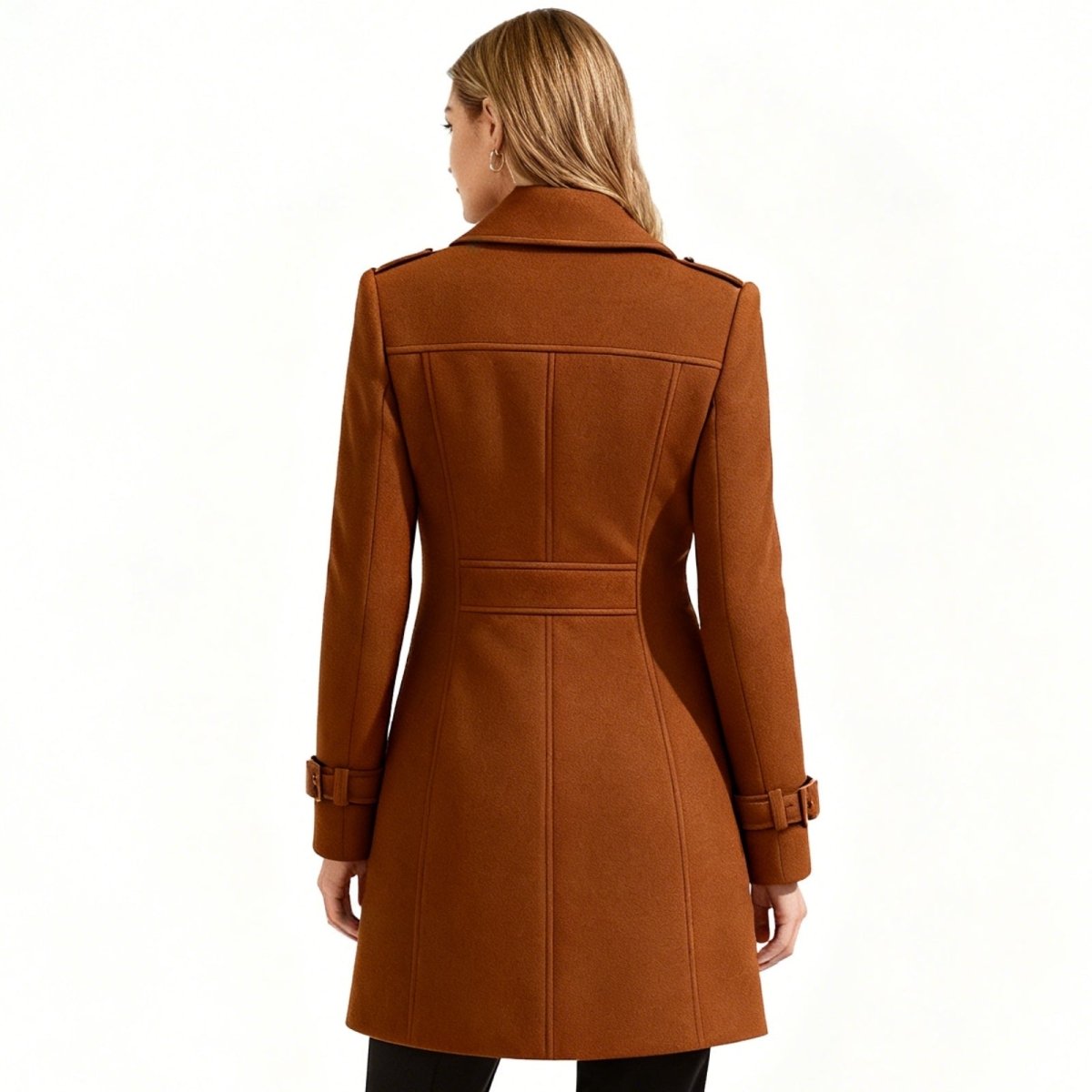Demi | Tailored Belted Structured Wool Winter Coat