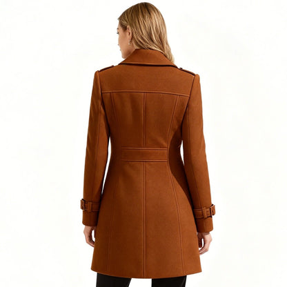 Demi | Tailored Belted Structured Wool Winter Coat