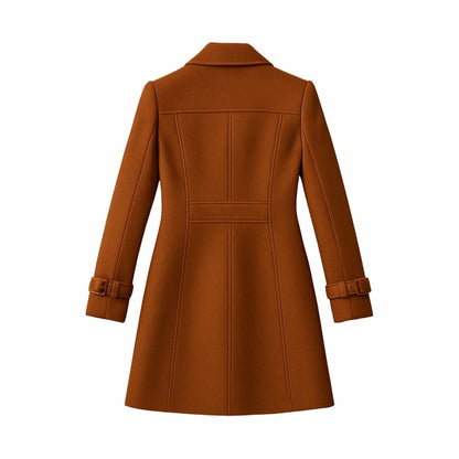 Demi | Tailored Belted Structured Wool Winter Coat