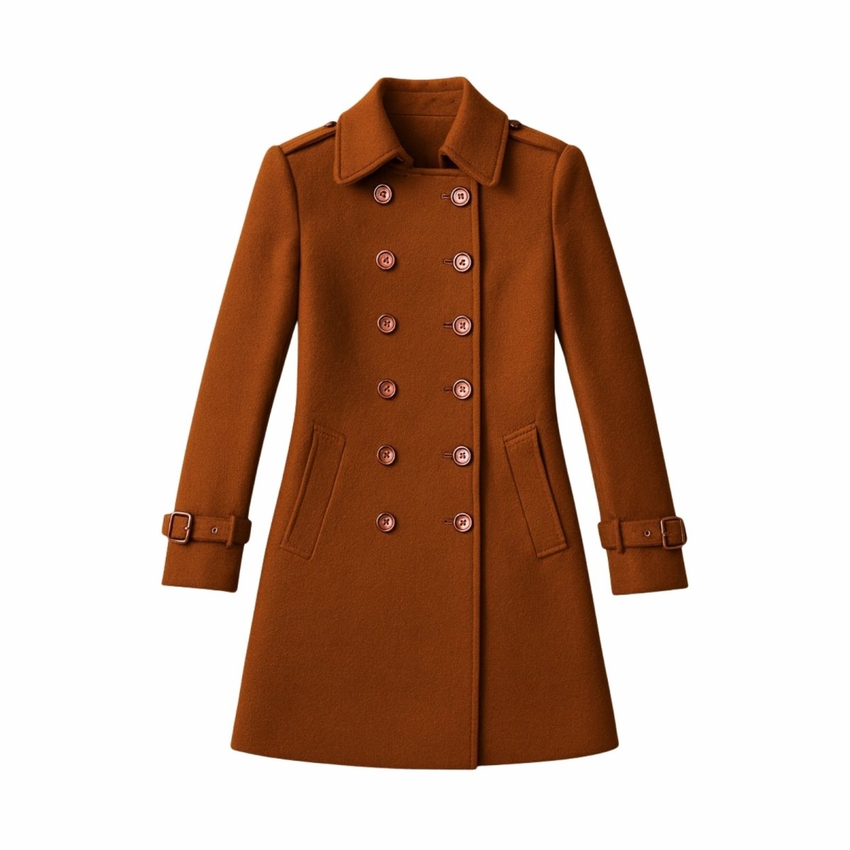 Demi | Tailored Belted Structured Wool Winter Coat