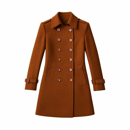 Demi | Tailored Belted Structured Wool Winter Coat