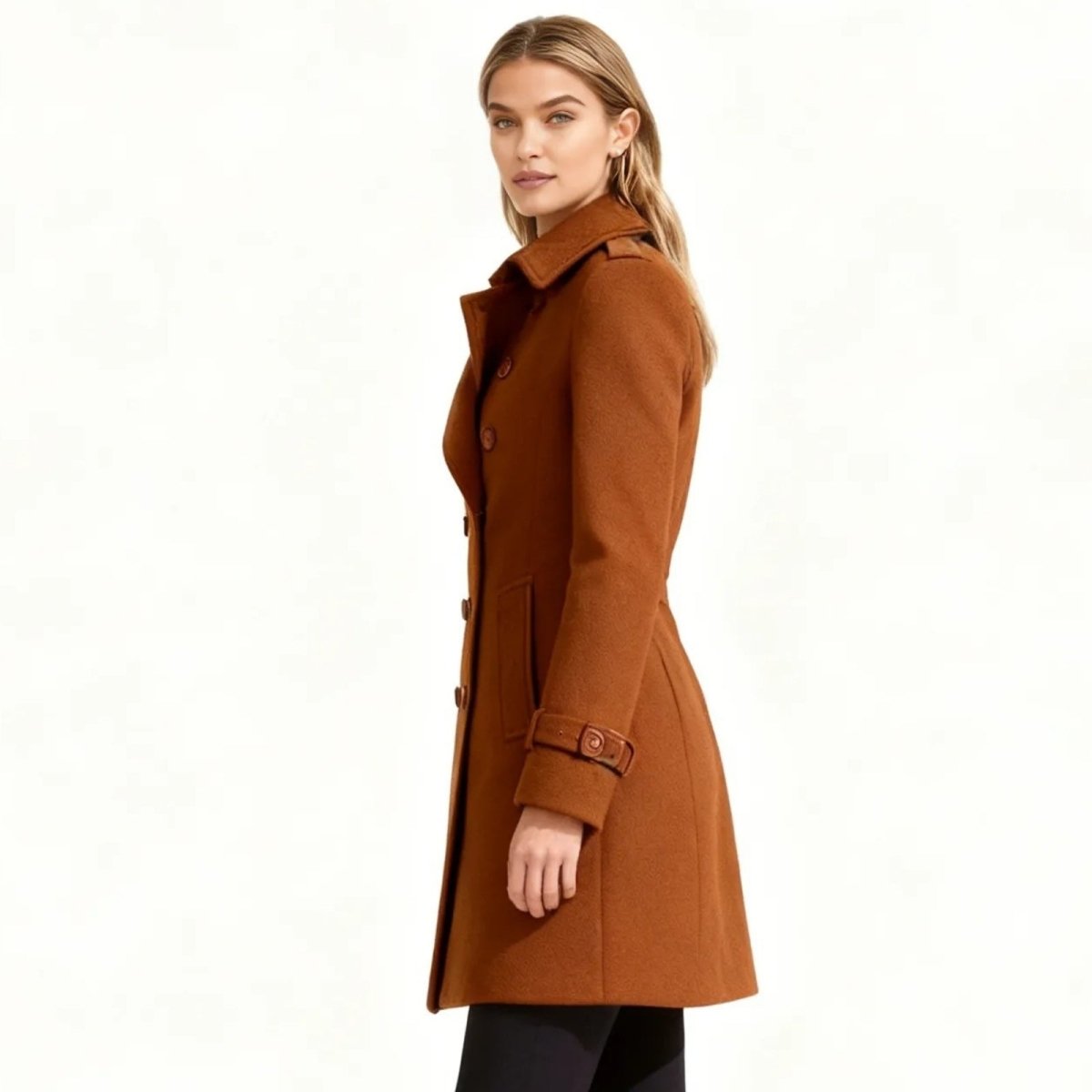 Demi | Tailored Belted Structured Wool Winter Coat
