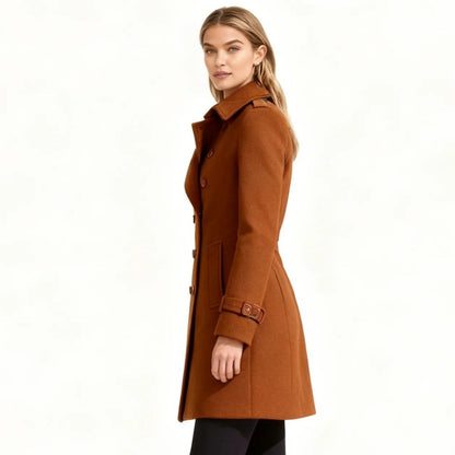 Demi | Tailored Belted Structured Wool Winter Coat