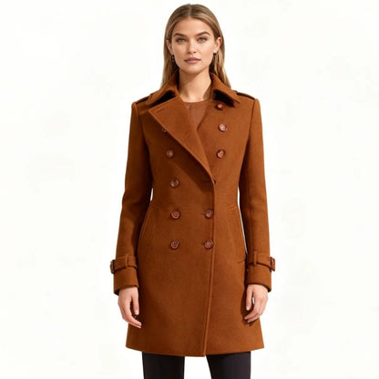 Demi | Tailored Belted Structured Wool Winter Coat