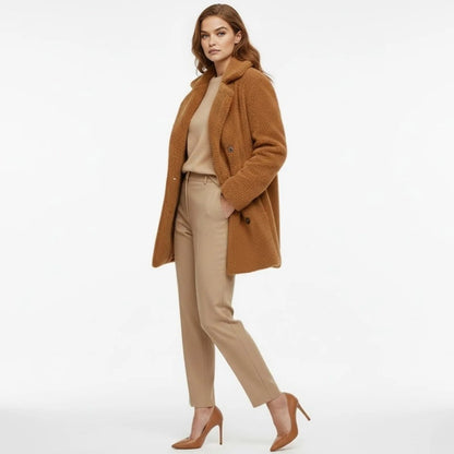 Brielle | Plush Bouclé Structured Wool Coat