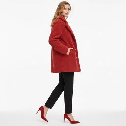 Brielle | Plush Bouclé Structured Wool Coat