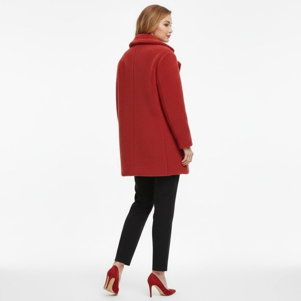 Brielle | Plush Bouclé Structured Wool Coat