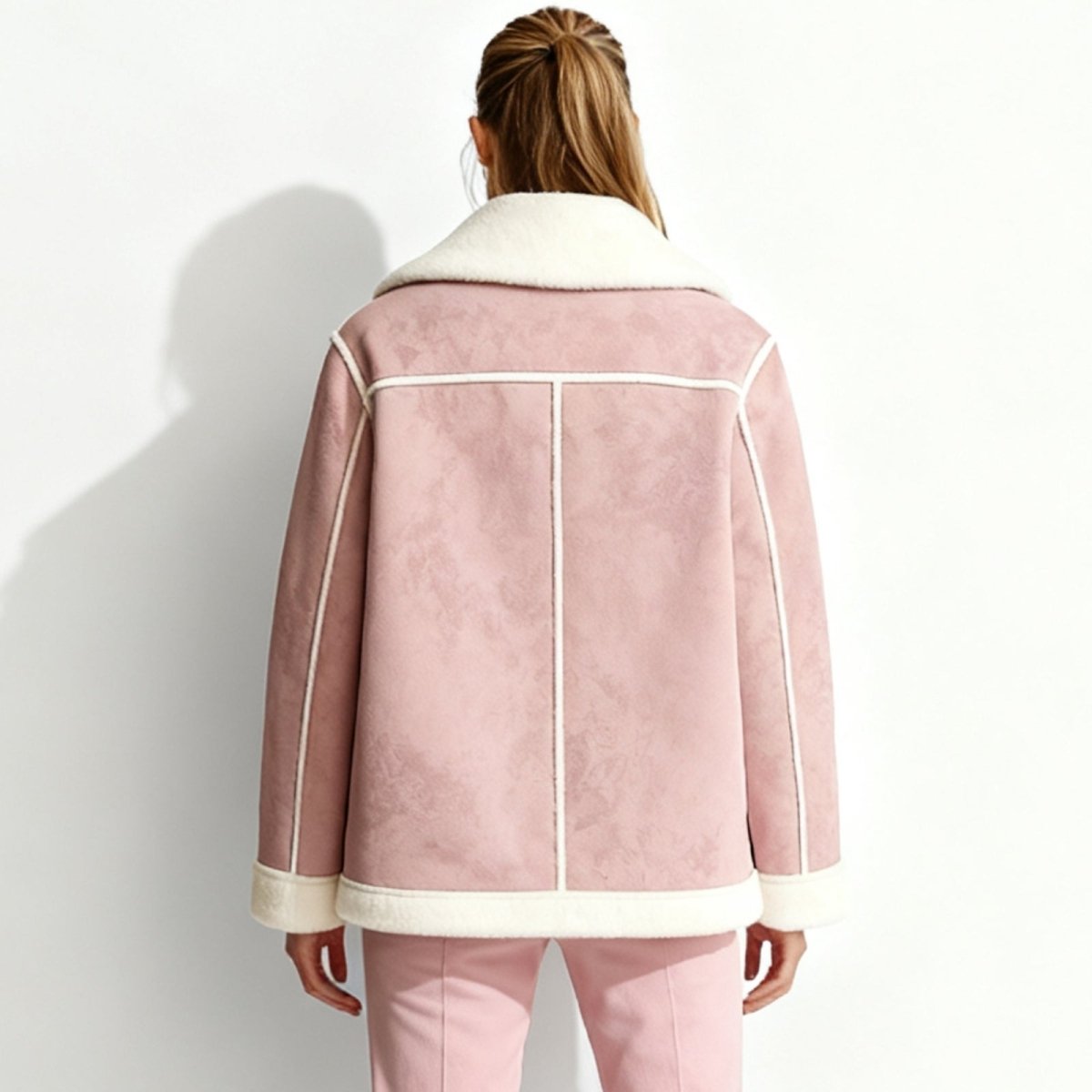 Esmeralda | Women's Shearling Style Aviator Jacket