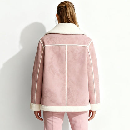 Esmeralda | Women's Shearling Style Aviator Jacket