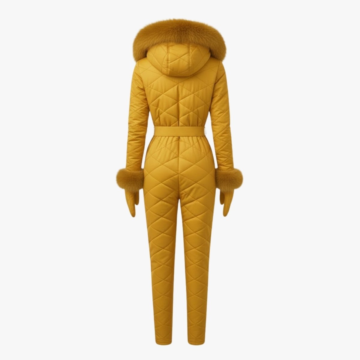 Remy | Quilted Faux Fur Trim Ski Suit