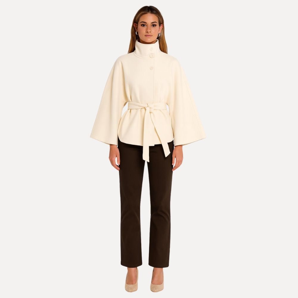Matilda | Double-Faced Wool Tailored Jacket – White