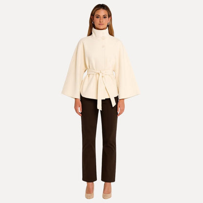Matilda | Double-Faced Wool Tailored Jacket – White