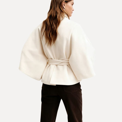 Matilda | Double-Faced Wool Tailored Jacket – White