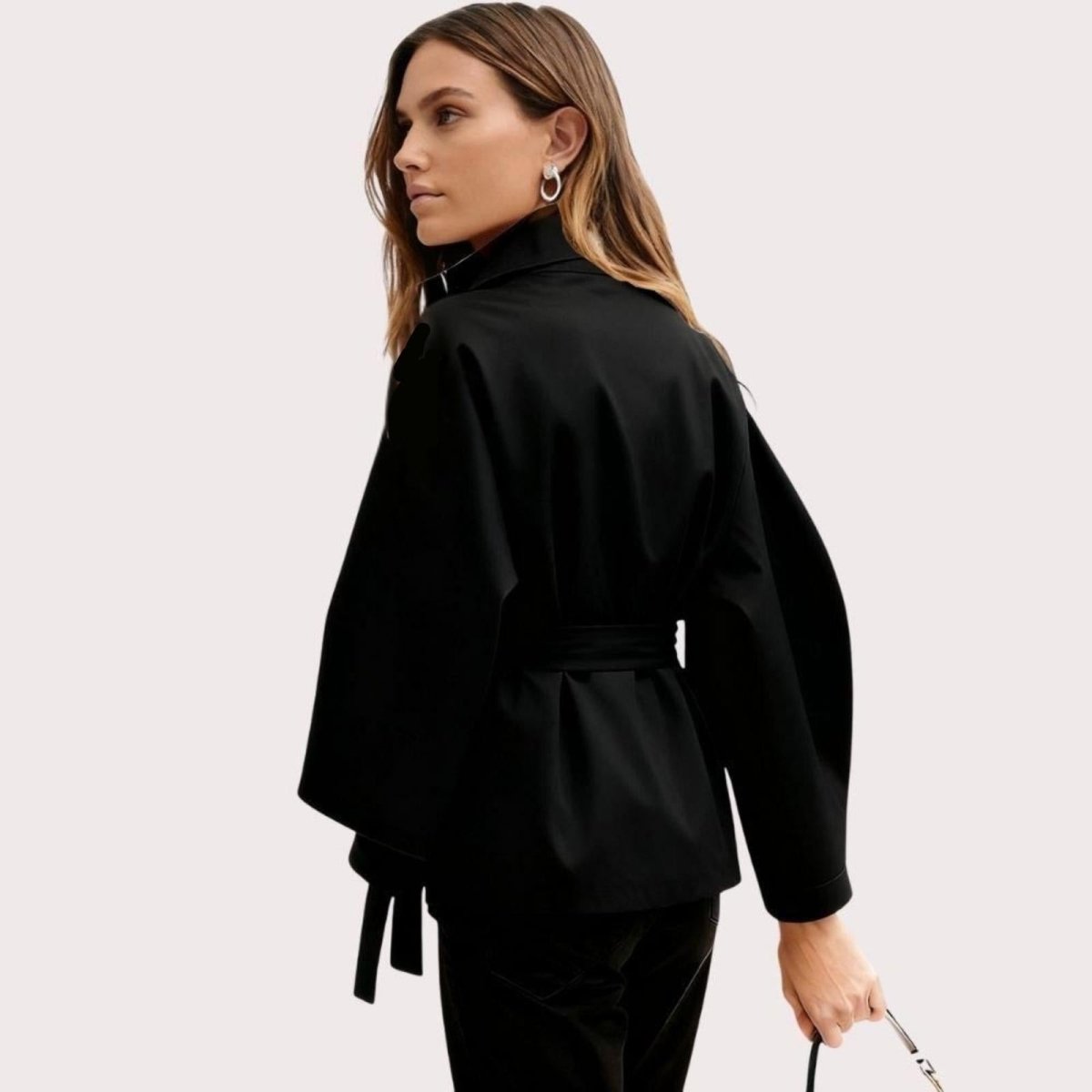 Tove | Funnel Neck Kimono Sleeve Cape Winter Jacket