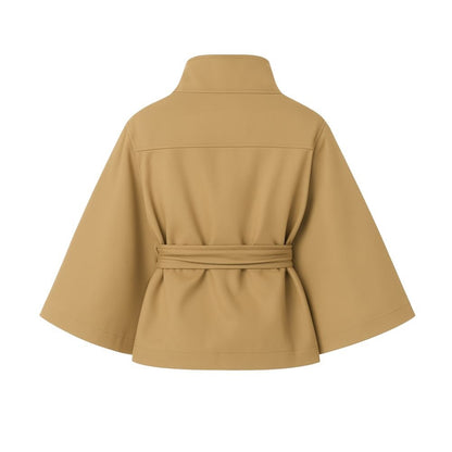 Tove | Funnel Neck Kimono Sleeve Cape Winter Jacket