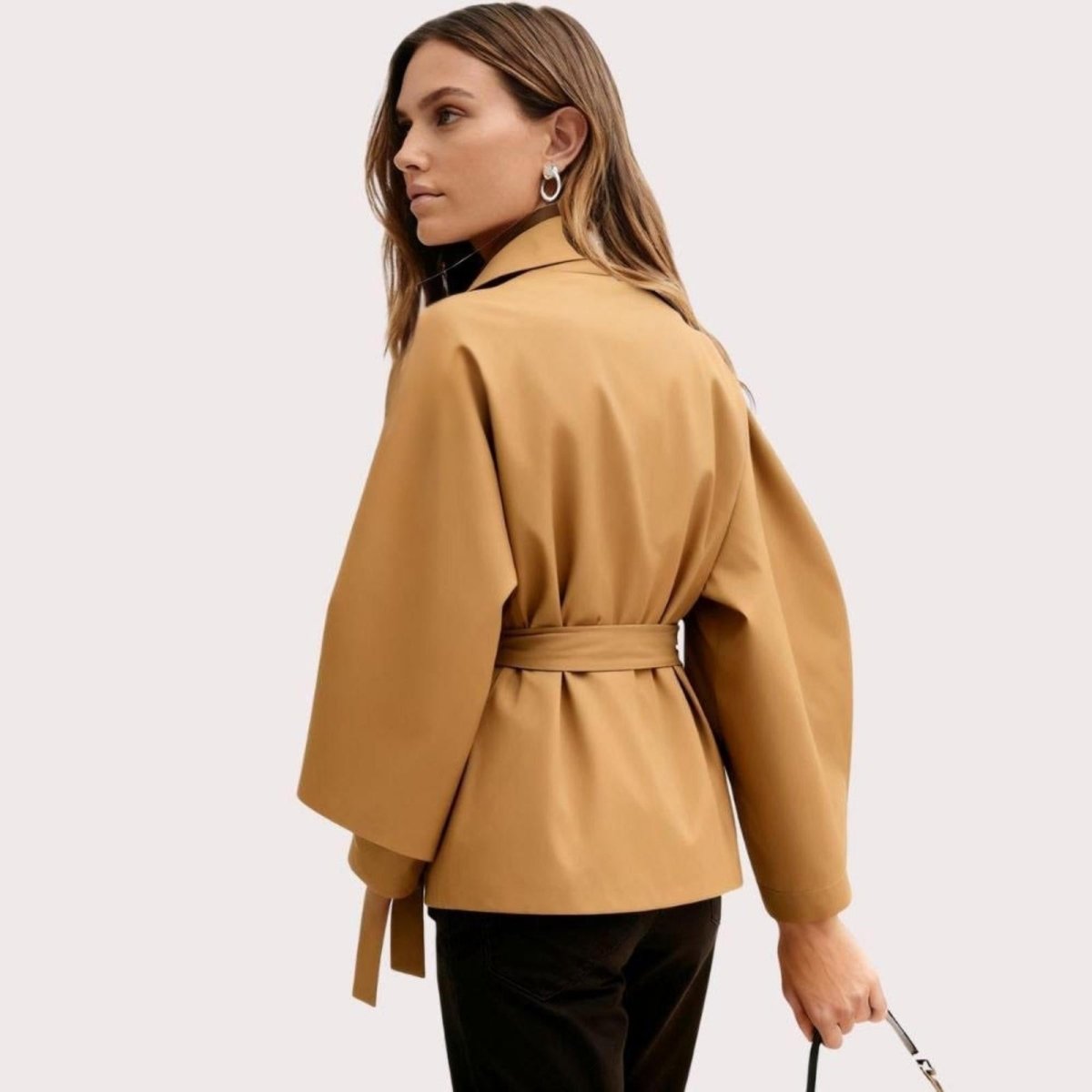 Tove | Funnel Neck Kimono Sleeve Cape Winter Jacket