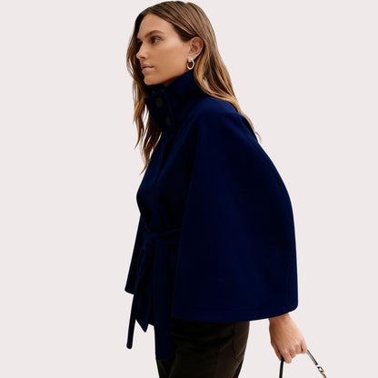 Tove | Funnel Neck Kimono Sleeve Cape Winter Jacket