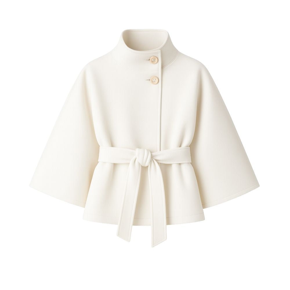 Tove | Funnel Neck Kimono Sleeve Cape Winter Jacket