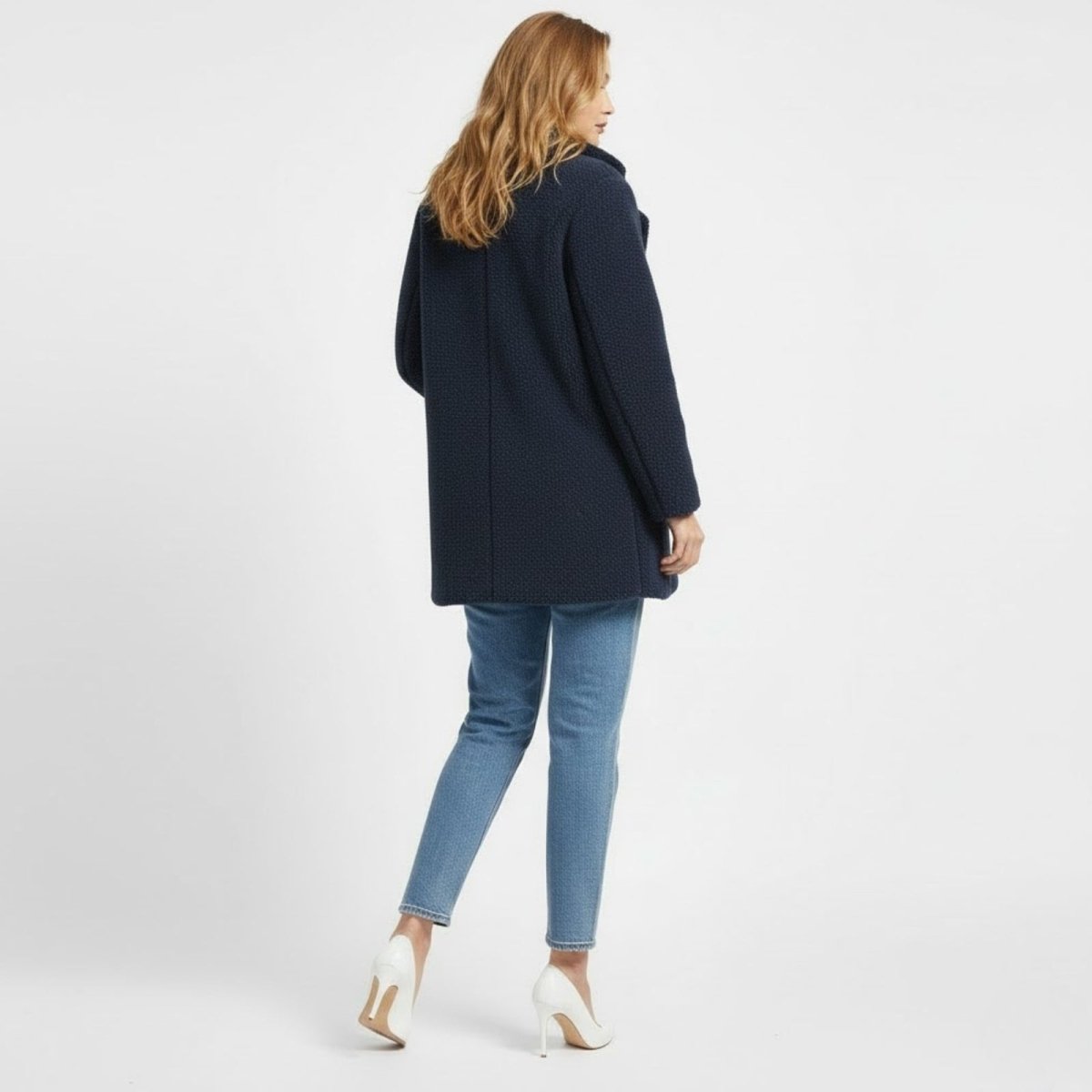 Brielle | Plush Bouclé Structured Wool Coat