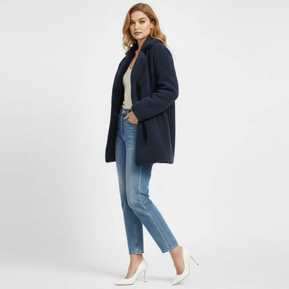 Brielle | Plush Bouclé Structured Wool Coat