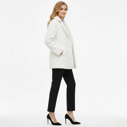 Brielle | Plush Bouclé Structured Wool Coat