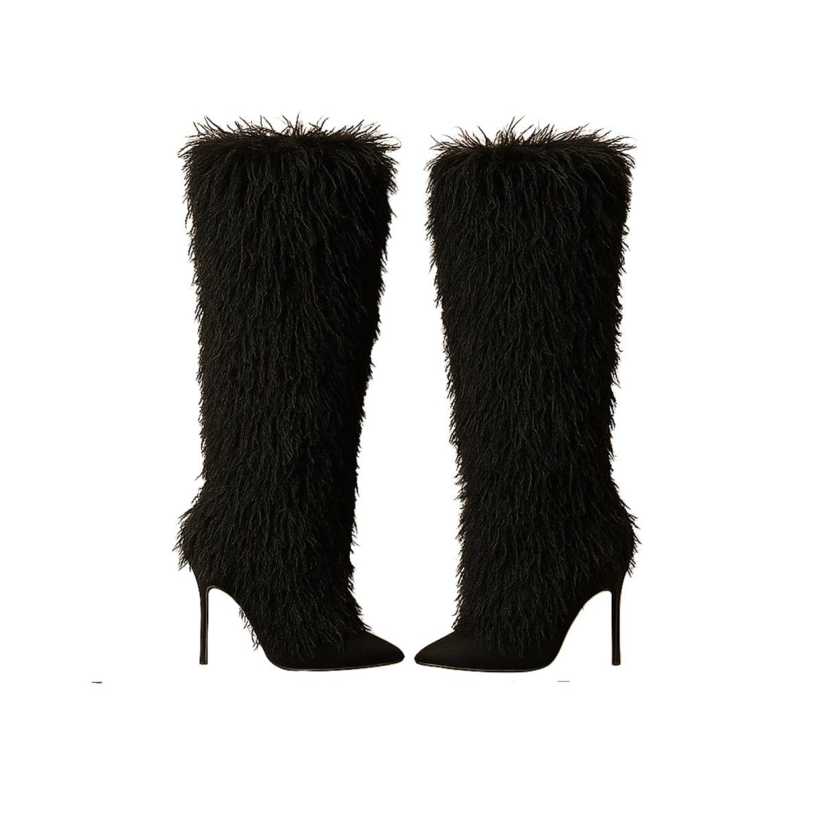 Kyra | Shearling Pointed-Toe Stiletto Boots
