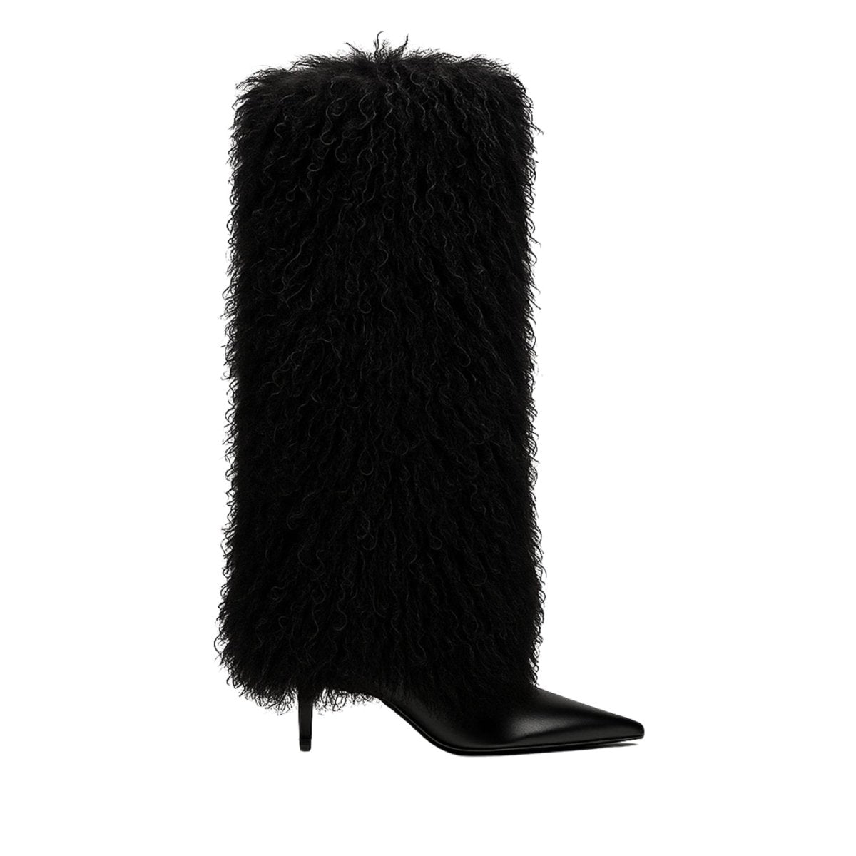Kyra | Shearling Pointed-Toe Stiletto Boots