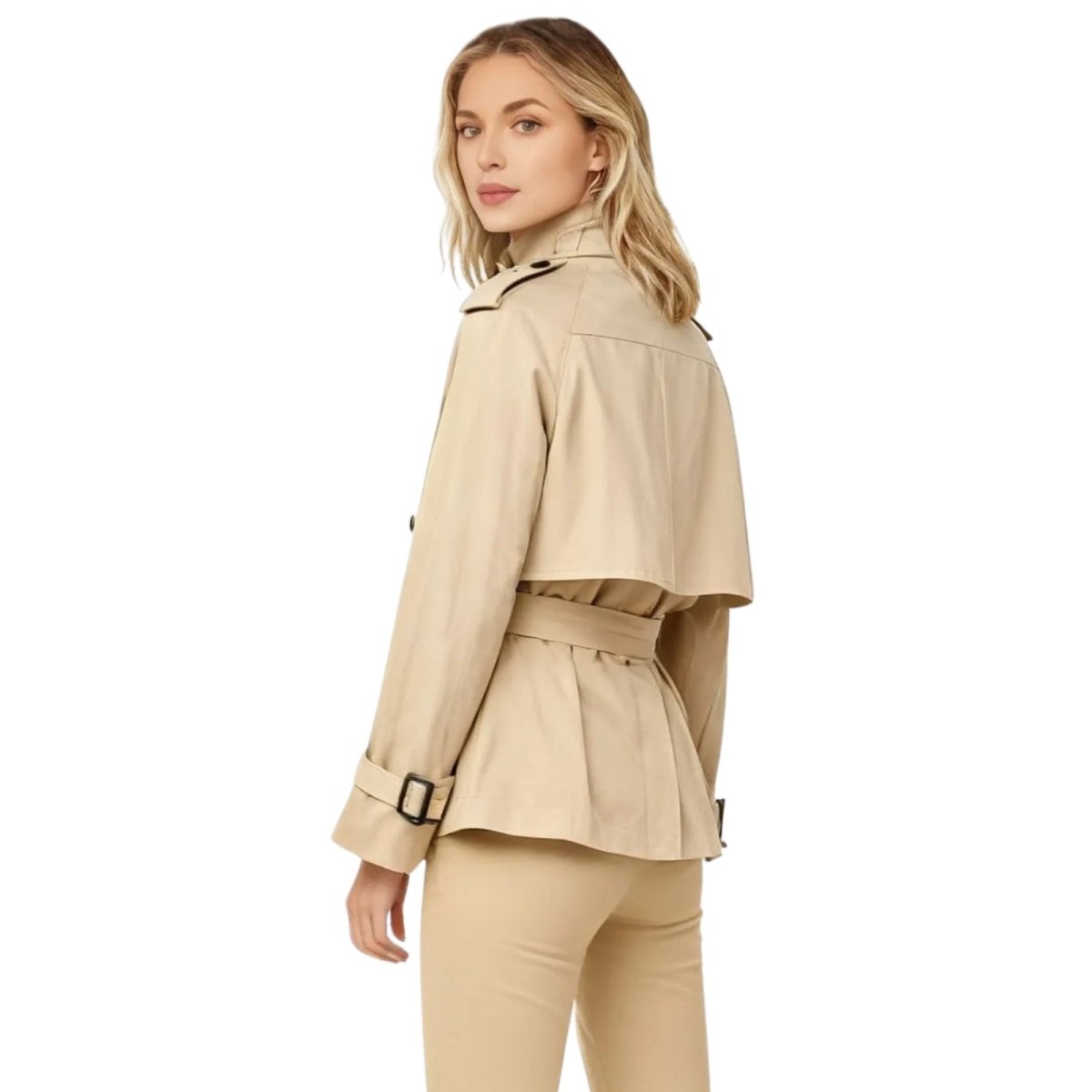 Cadee | Cropped Belted Cotton Twill Jacket