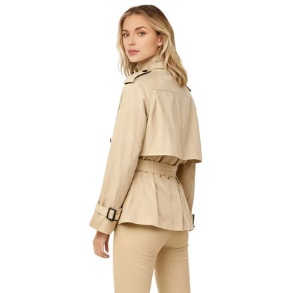Cadee | Cropped Belted Cotton Twill Jacket