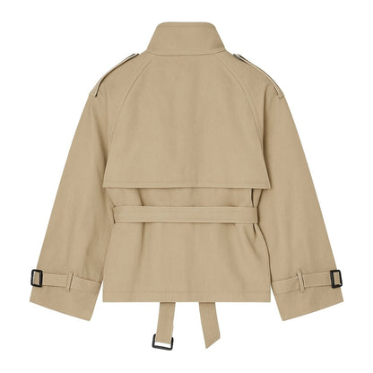 Cadee | Cropped Belted Cotton Twill Jacket